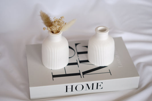 Geriffelte Deko Vase